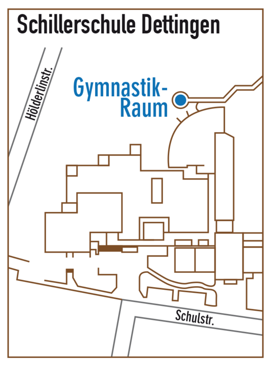 Lageplan Gymnastikraum Schillerschule